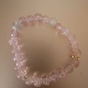 Pink beaded bracelet